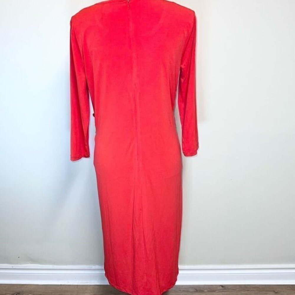 Nwot Jason Wu Designer Red Twist Tie Front Dress … - image 6